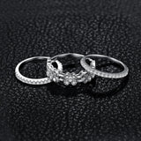 Three parts flower ring nz