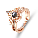 Tiara Crown Shaped Ring Rose gold nz