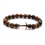 Tiger Eye Anchor Bracelet Brown nz