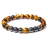 Tiger eye and hematite bracelet Gold / 17 cm nz