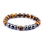 Tiger eye and hematite bracelet Silver / 17 cm nz