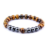 Tiger eye and hematite bracelet Silver / 17 cm nz