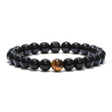 Tiger Eye and Obsidian Bracelet 1 tiger pearl nz