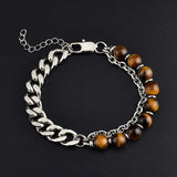 Tiger eye and steel bracelet Eye of the tiger nz