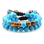 Tiger eye and turquoise bracelet Adjustable nz