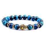 Tiger Eye Buddha Bracelet Blue / 17 cm nz