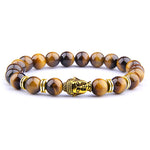 Tiger Eye Buddha Bracelet Yellow / 17 cm nz