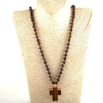 Tiger Eye Cross Necklace nz