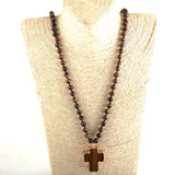 Tiger Eye Cross Necklace nz