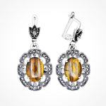 Tiger Eye Flower Earrings nz