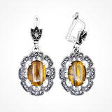 Tiger Eye Flower Earrings nz