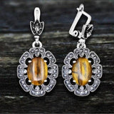 Tiger Eye Flower Earrings nz