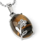 Tiger Eye Flower Pendant nz