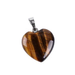 Tiger eye Heart shaped pendant without a chain nz