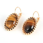 Tiger eye oval earrings nz