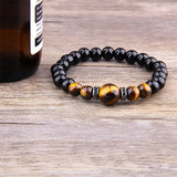 Tiger eye pearl bracelet Black / 17 cm nz