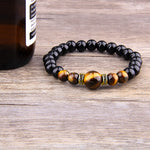 Tiger eye pearl bracelet Gold / 17 cm nz