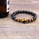 Tiger eye pearl bracelet Gold / 17 cm nz
