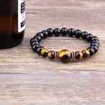 Tiger eye pearl bracelet Rose gold / 17 cm nz
