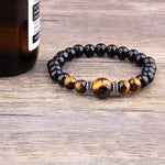 Tiger eye pearl bracelet Silver / 17 cm nz
