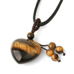 Tiger Eye Pearl Heart Necklace nz
