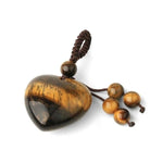 Tiger Eye Pearl Heart Necklace nz