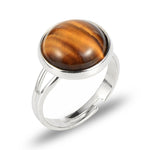 Tiger Eye Round Ring nz