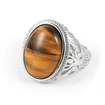 Tiger Eye Silver Ring nz