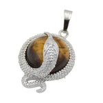 Tiger Eye Snake lithotherapy Pendant nz