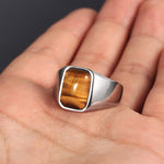 Tiger Eye Square Ring nz
