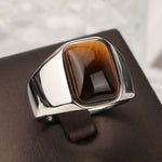 Tiger Eye Square Ring nz