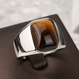 Tiger Eye Square Ring nz