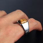 Tiger Eye Square Ring nz
