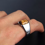 Tiger Eye Square Ring nz