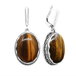 Tiger eye stud discreet earrings nz