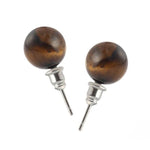 Tiger Eye Stud tranquility Earrings nz