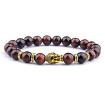 Tiger’s Eye Buddhist Bracelet Gold / 17 cm nz