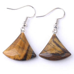 Tiger’s Eye Triangle Earrings of the tiger nz