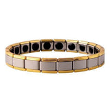 Titanium magnetic bracelet Gold and silver nz