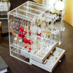 Transparent Earring box White nz