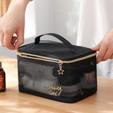 Transparent makeup bag Black nz