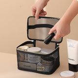Transparent makeup bag Black nz