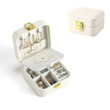 Travel Jewellery Box in Leather White nz