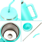 Travel mug with a straw Black nz