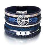 Tree of life blue leather bracelet nz