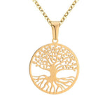 Tree of life necklace stainless steel Gold nz