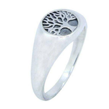 Tree Of Life pure silver Ring nz