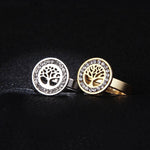 Tree of life ring stainless steel and crystal nz