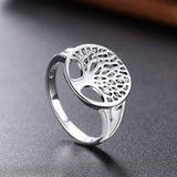 Tree of life silver plated ring nz