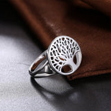 Tree of life silver plated ring nz